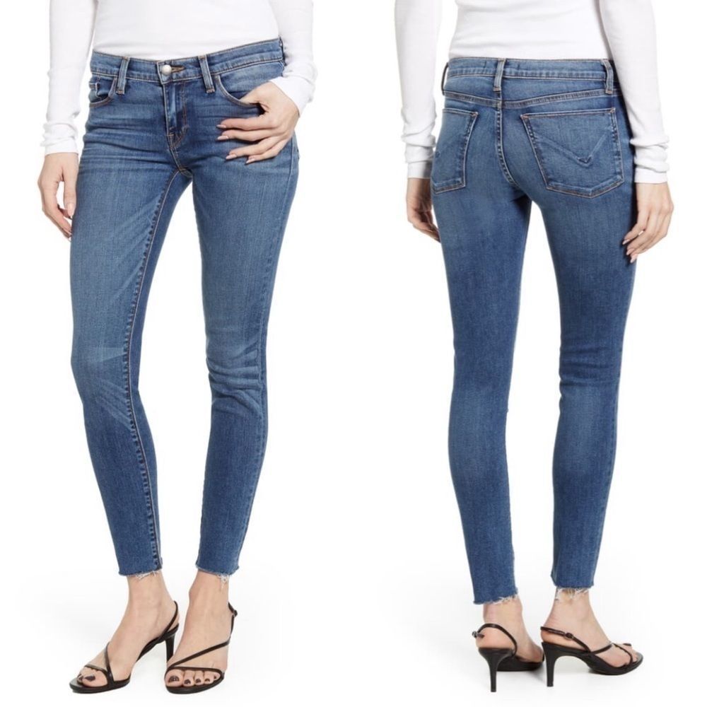 Hudson Krista Super Skinny Ankle Jeans Raw Hem 26